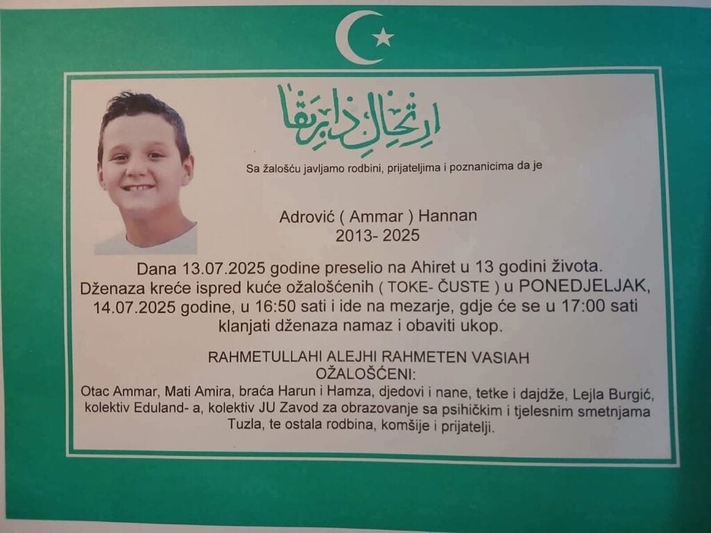 Tragično se utopio 13-godišnji Hannan Adrović